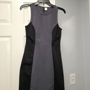 Black and grey cut out dress